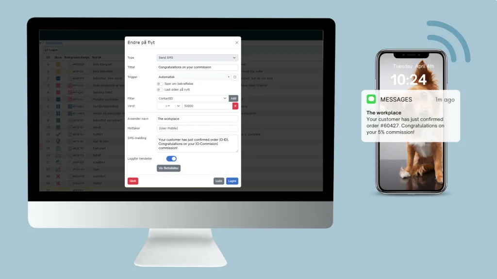 Nextcom Flow automated message