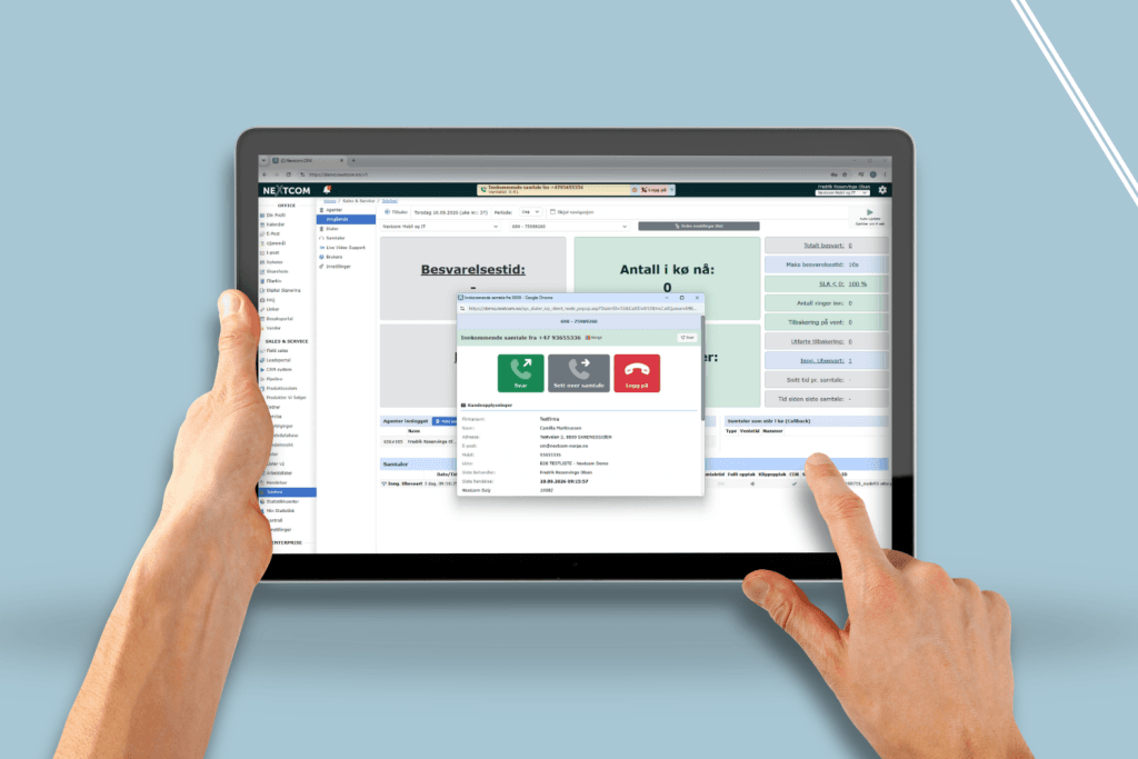 Nextcom telefoni på iPad